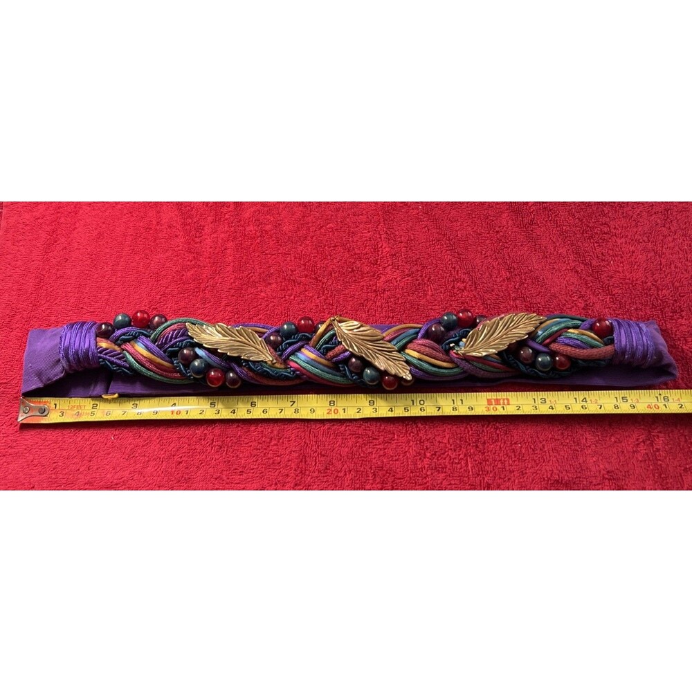 Women’s Belt 80s Purple Floral Adjstbl Waist Belt Fall/Thanksgiving theme